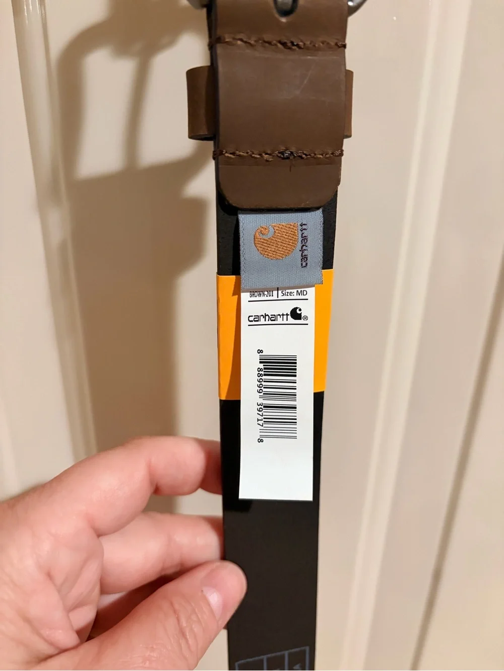 Carhartt Full Grain Saddle Leather Belt Brown Size Medium NWT